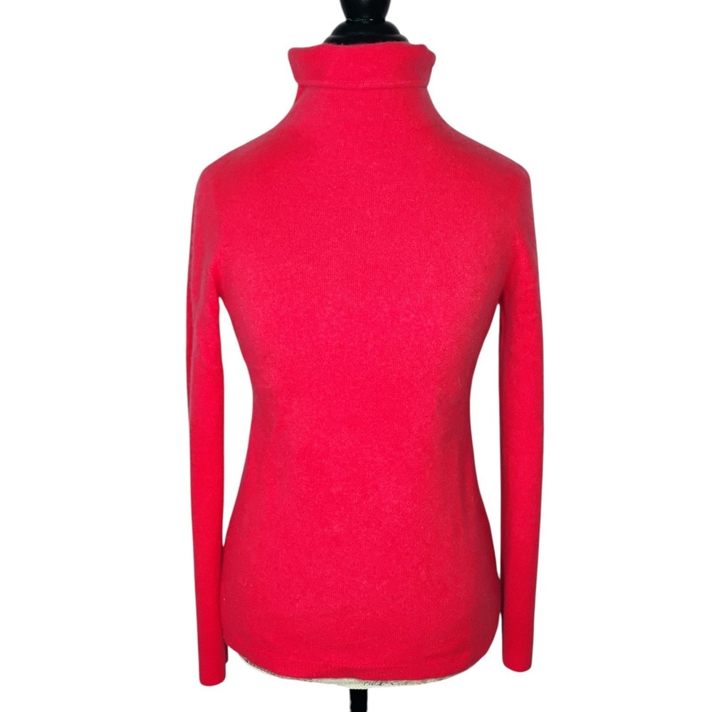 Peck & Peck 100% Cashmere Sweater Womens Medium‎ Coral Pink Turtleneck Pullover